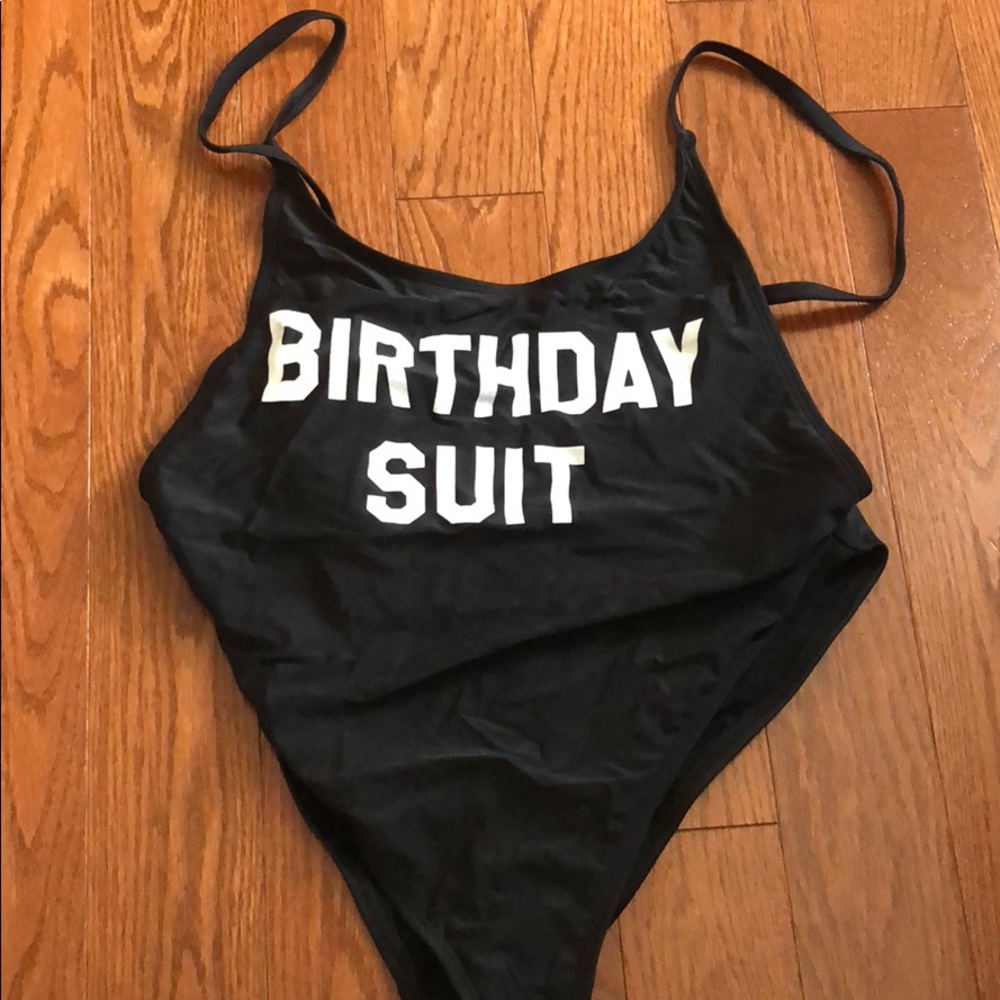 Black “Birthday Suit” One Piece